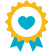 Heart badge icon png